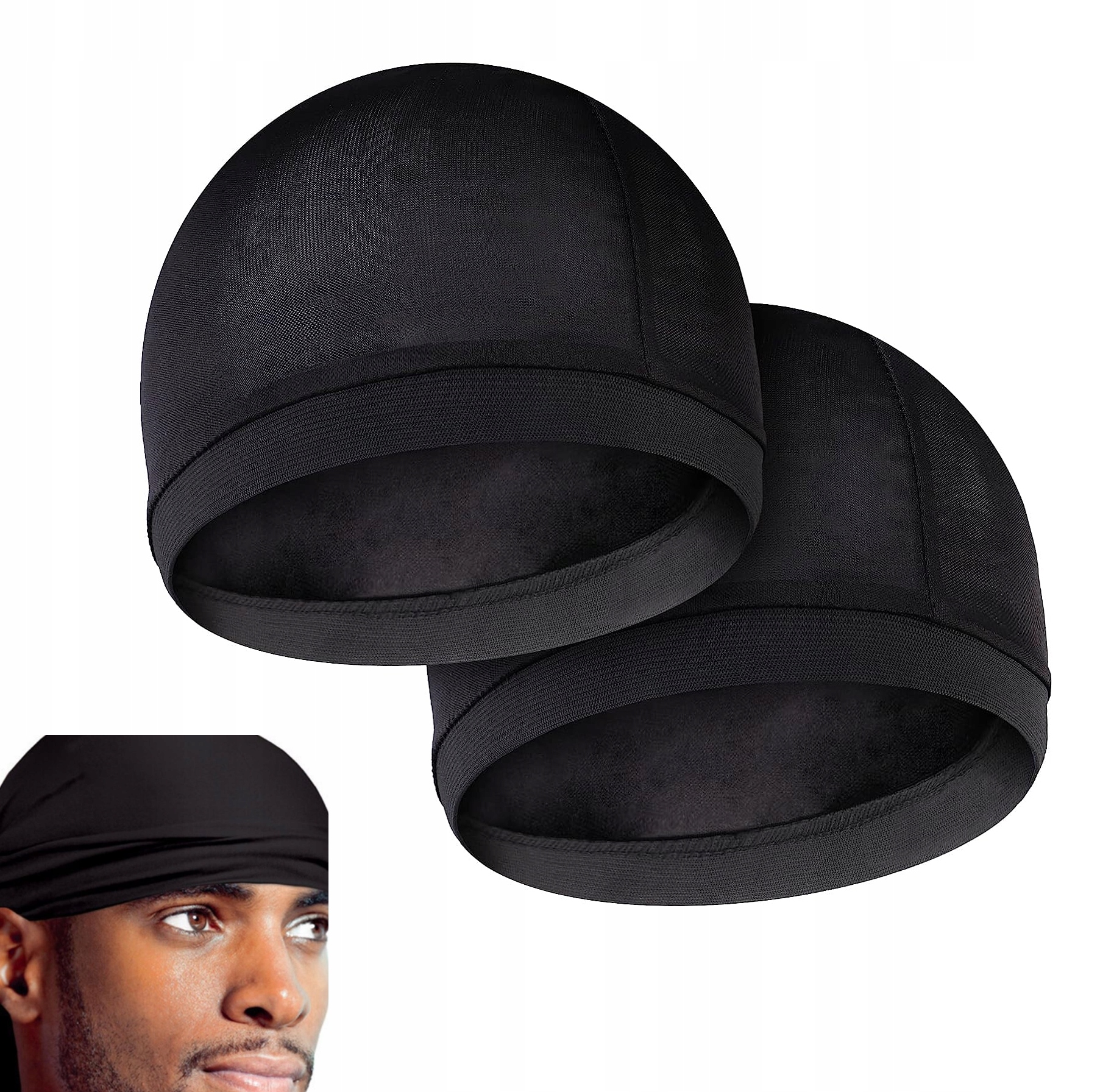 2X PRZEWIEWNY DURAG CZEPEK AFRO HIP-HOP KOSZYKÓWKA PREZENT DLA CHŁOPAKA ON