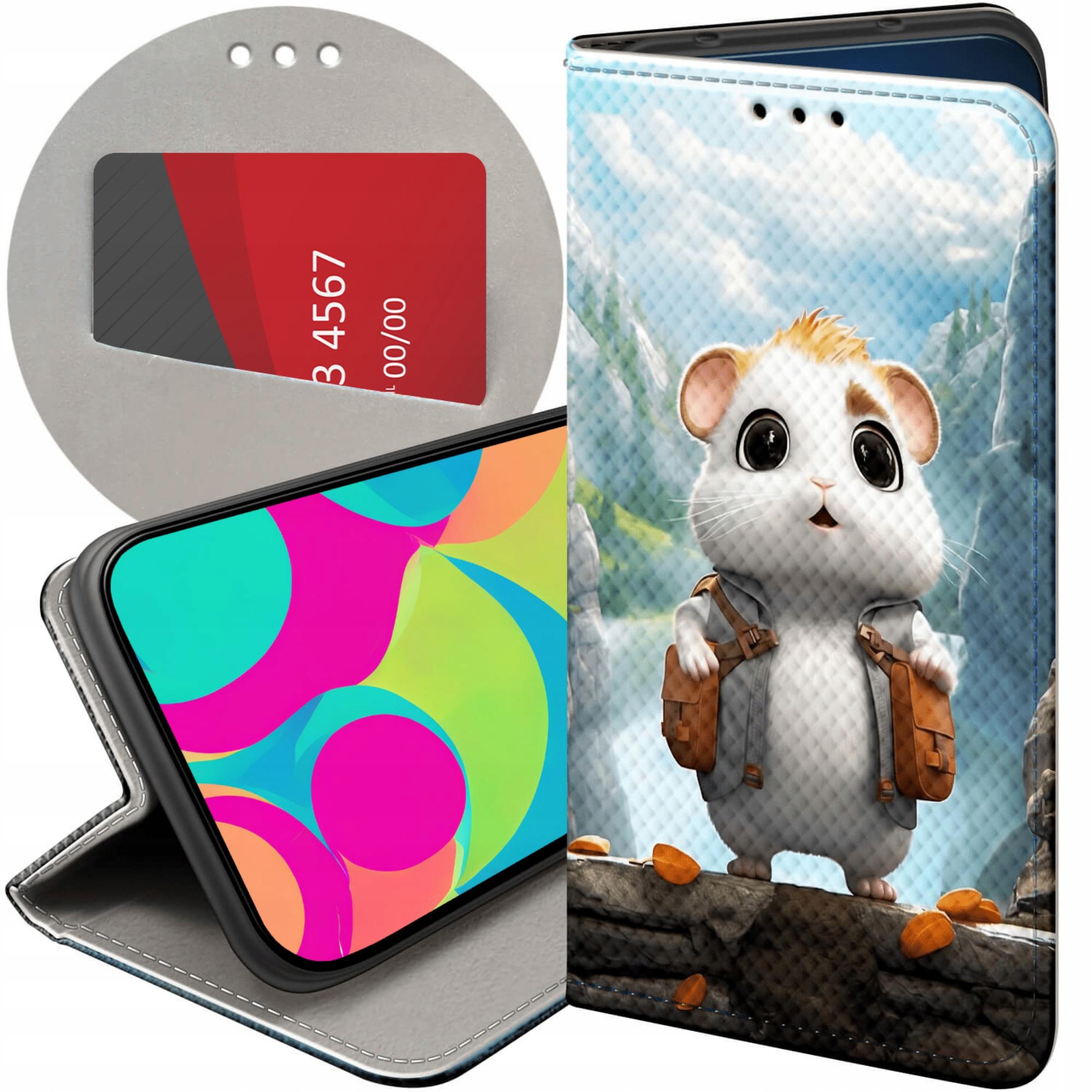 Etui Z Klapką Do Honor MAGIC7 Pro Chomiki Szynszyle Myszowate Futerał