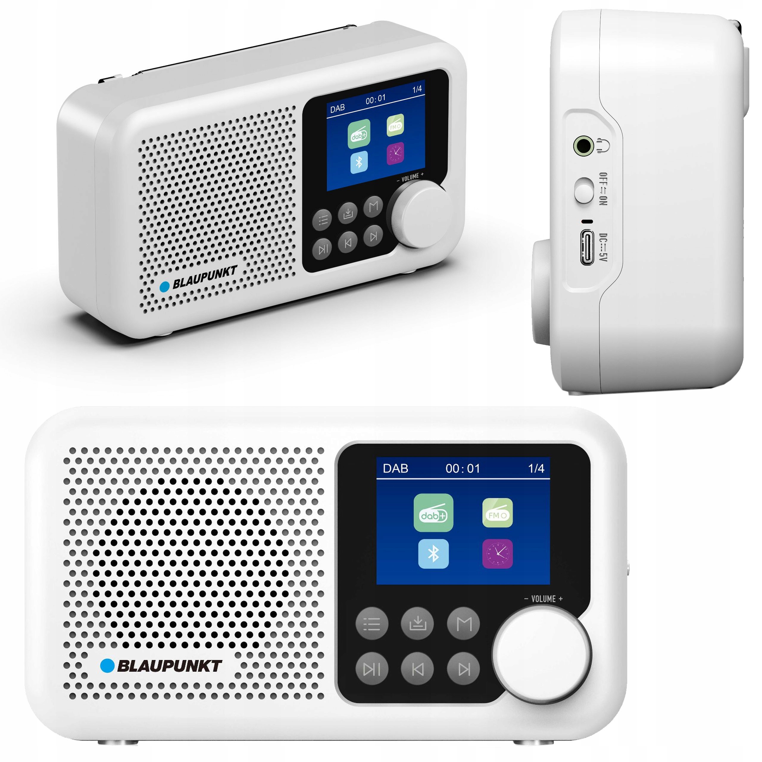 Síťové a bateriové rádio Dab+, Fm Blaupunkt Dab DR8WH