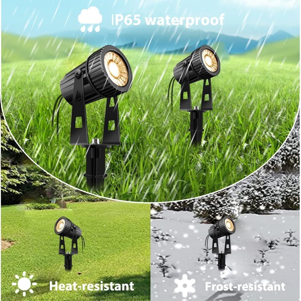LAMMSPEN Zestaw 6 Lamp Ogrodowych LED 24V 20W Ciepła Biała IP65 Wodoodporne — miniatura 4