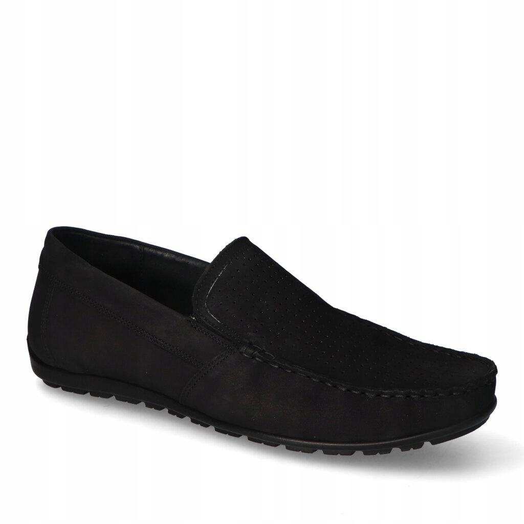 Mokasíny Pan 1420/F Černé nubukové 42