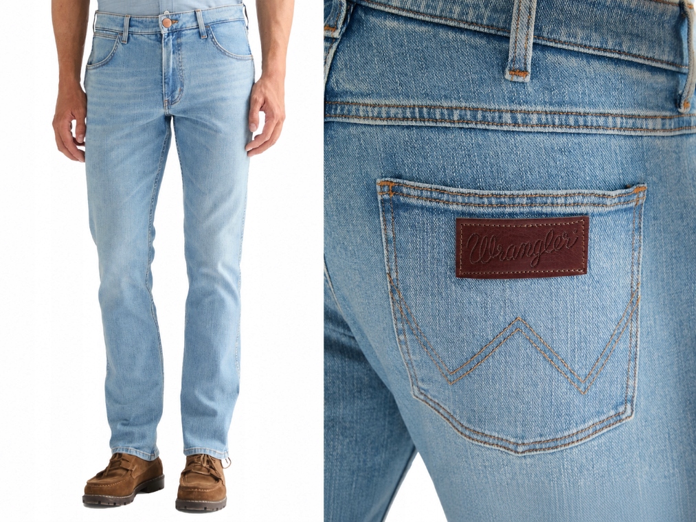 Wrangler Greensboro modré pánské jednoduché džínové kalhoty Airy W34 L34