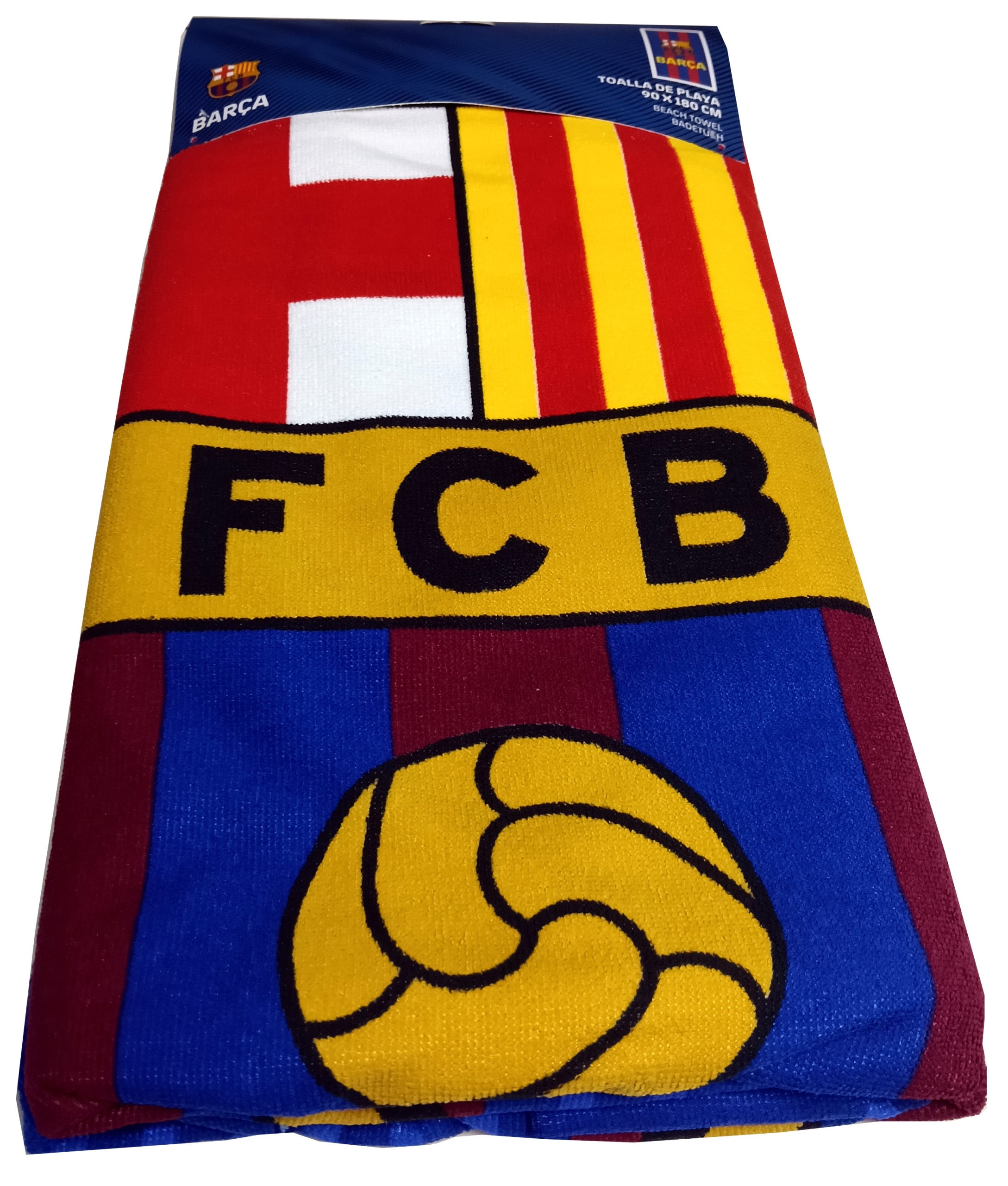 Plážový ručník fanouška Fc Barcelona 180x90 cm fanouška Barca, klubová kolekce