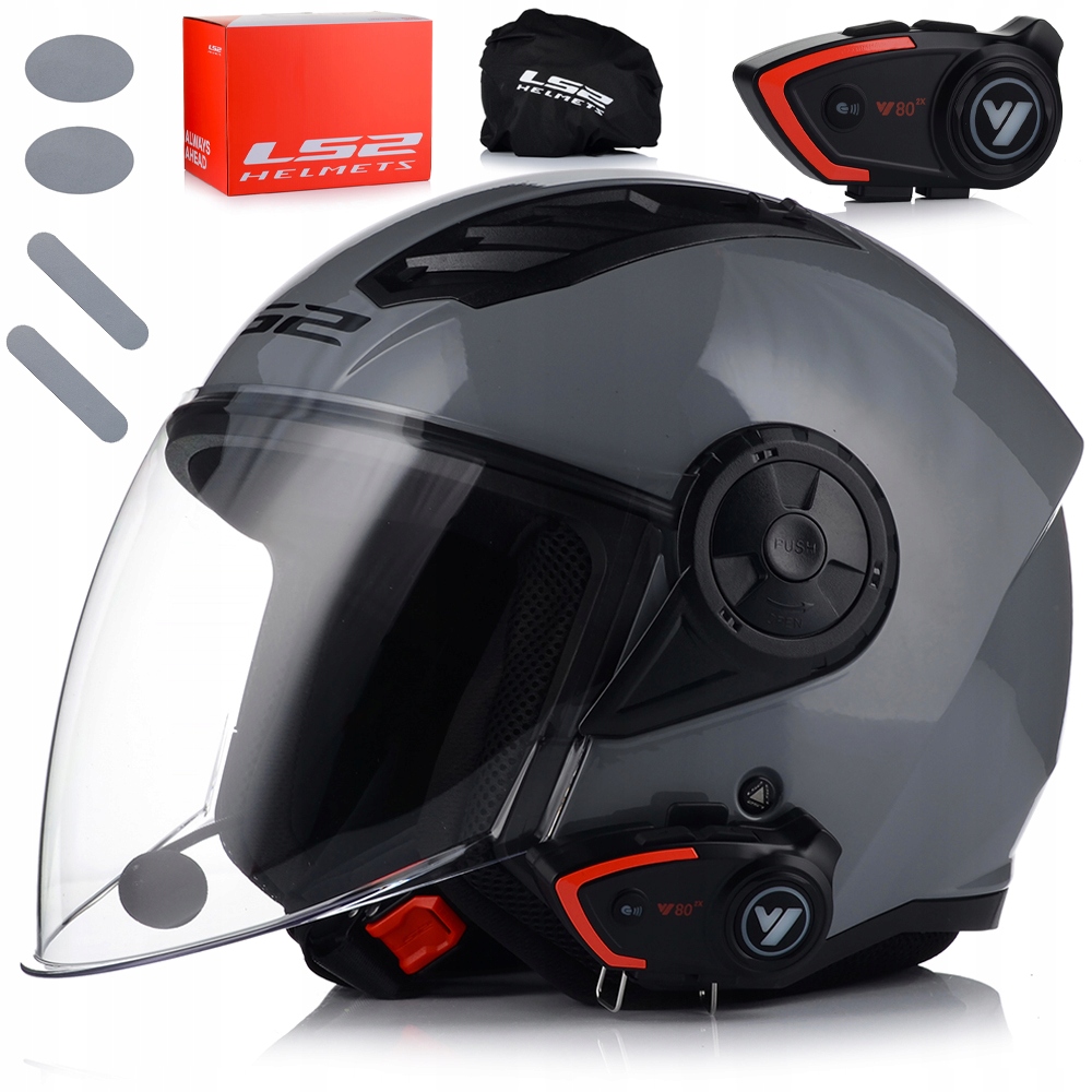 Otvorená Motocyklová Prilba LS2 OF616 II Nardo Lesk Bluetooth Interkom
