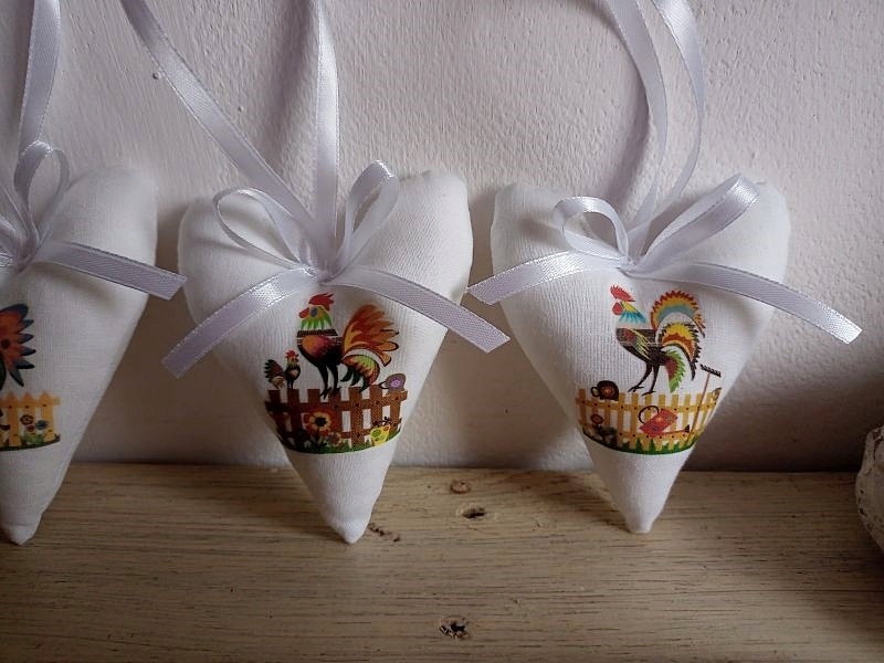 SERCA SERDUSZKA KOGUTKI WYCINANKI-ZAWIESZKI komplet 3 szt Marka inna marka