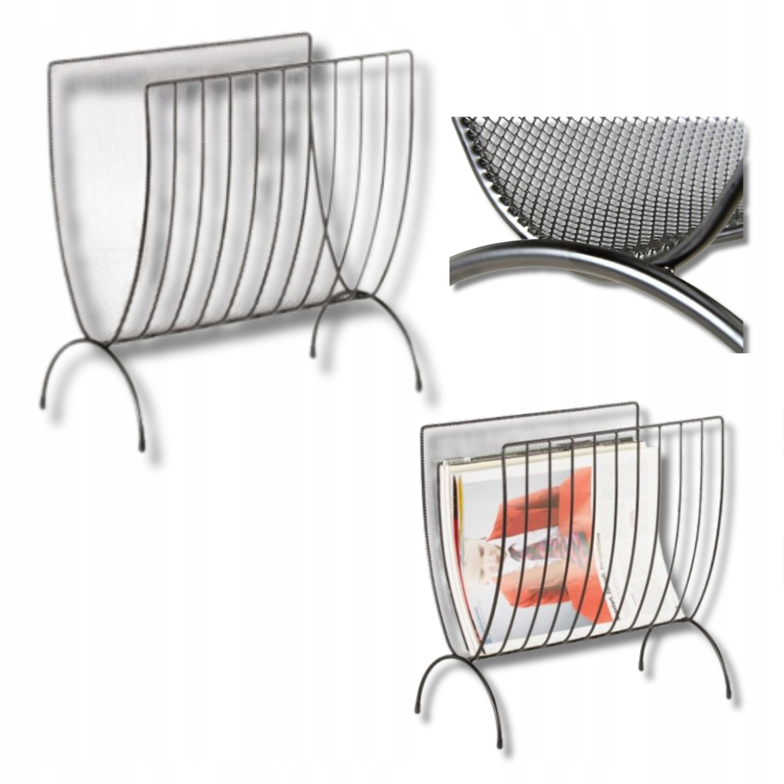 Drátěný novinový stroj Stříbrný Loft Skladování Organizace Noviny