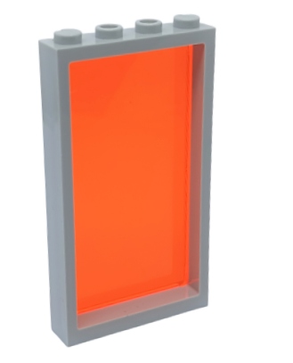 LEGO Rama jasny szary szyba Neon 1x4x6 60596 57895
