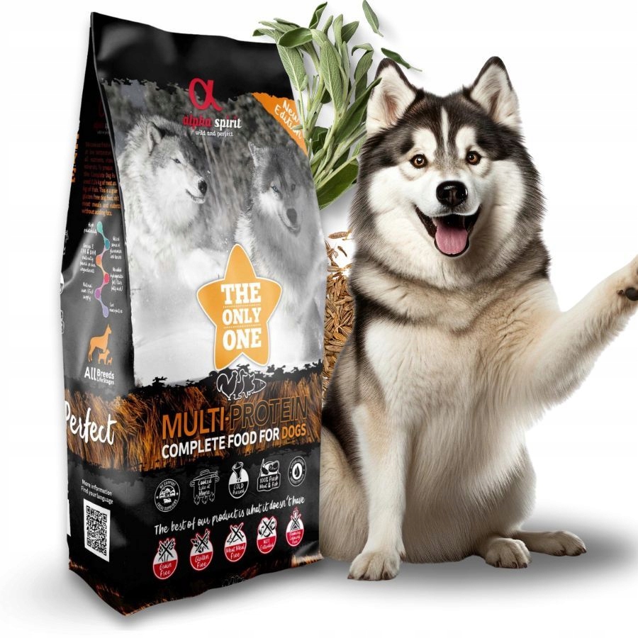 Alpha Spirit Multiprotein pełnoporcjowa Sucha karma dla psa Kurczak 12kg