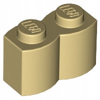 

Lego Klocek 1x2 30136 4114053 Tan New