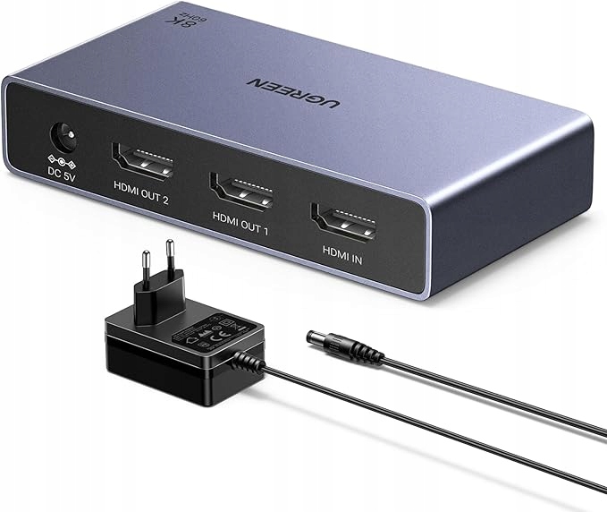 KVM SPLITTER HDMI 1 WEJŚCIE 2 WYJŚCIA UGREEN 8K CM694