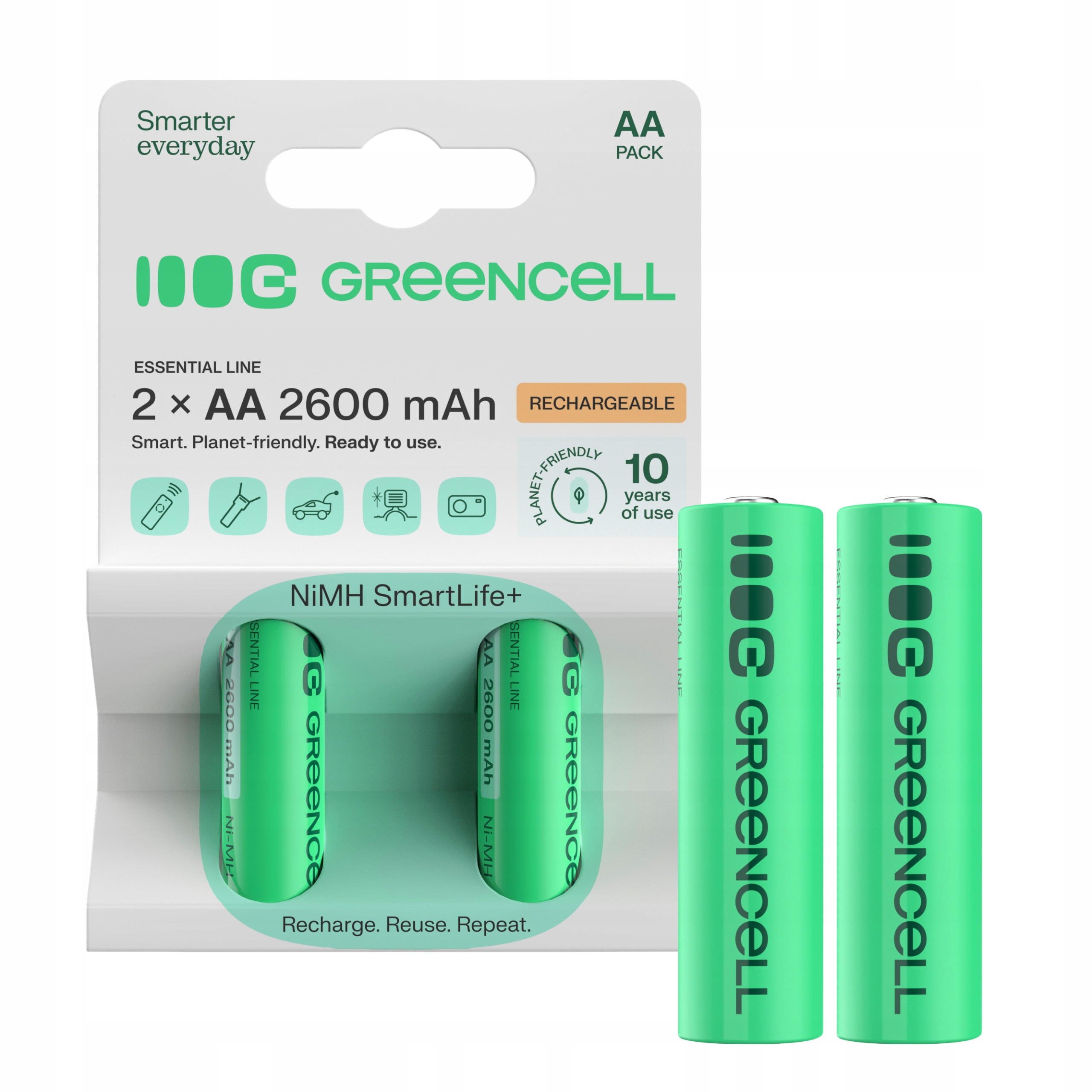 Аккумуляторная батарея Green Cell AA / R6 2600mAh 2 шт.