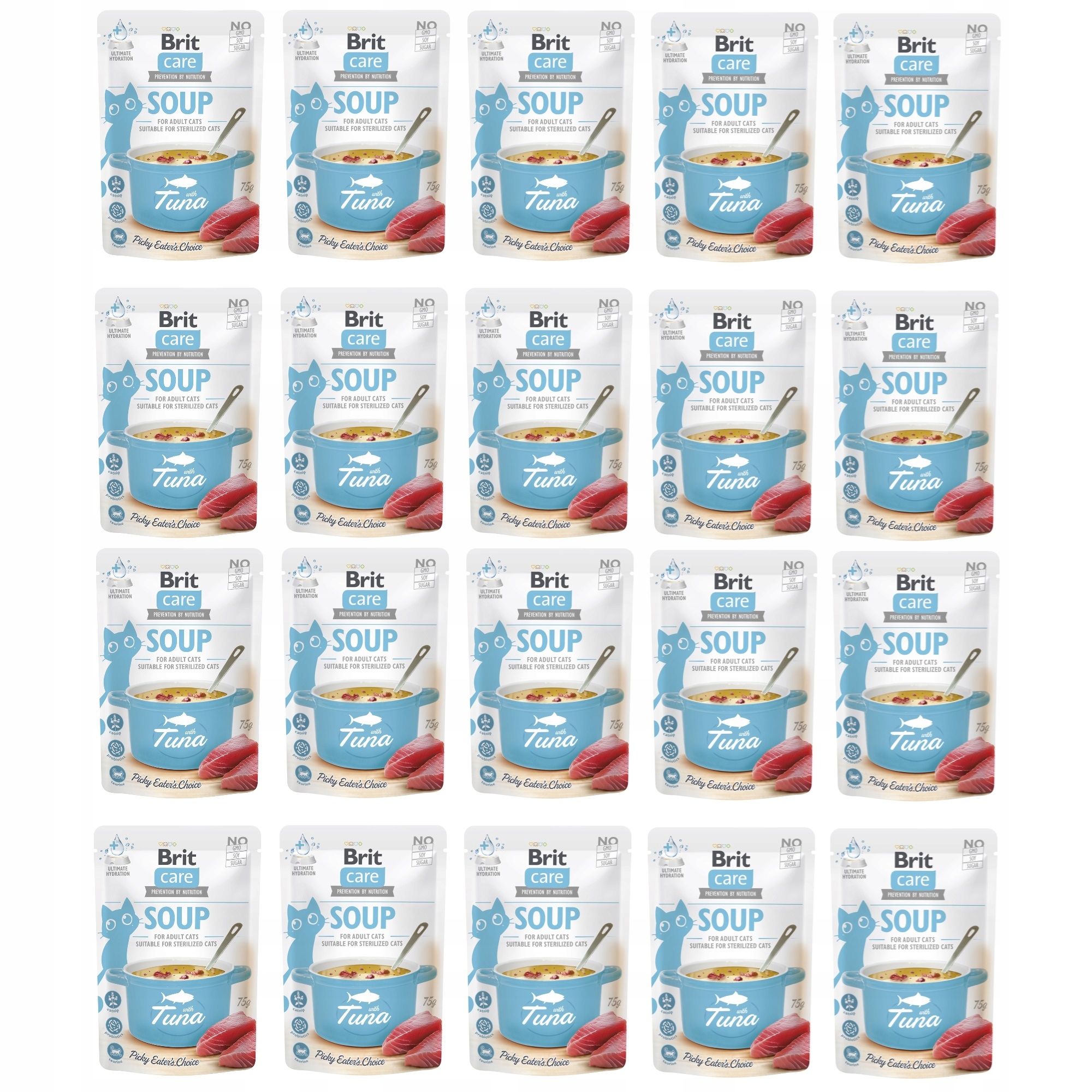 Levně Brit Care Cat Polévka s tuňákem Polévka s tuňákem pro kočky 20PAK 20 x 75 g