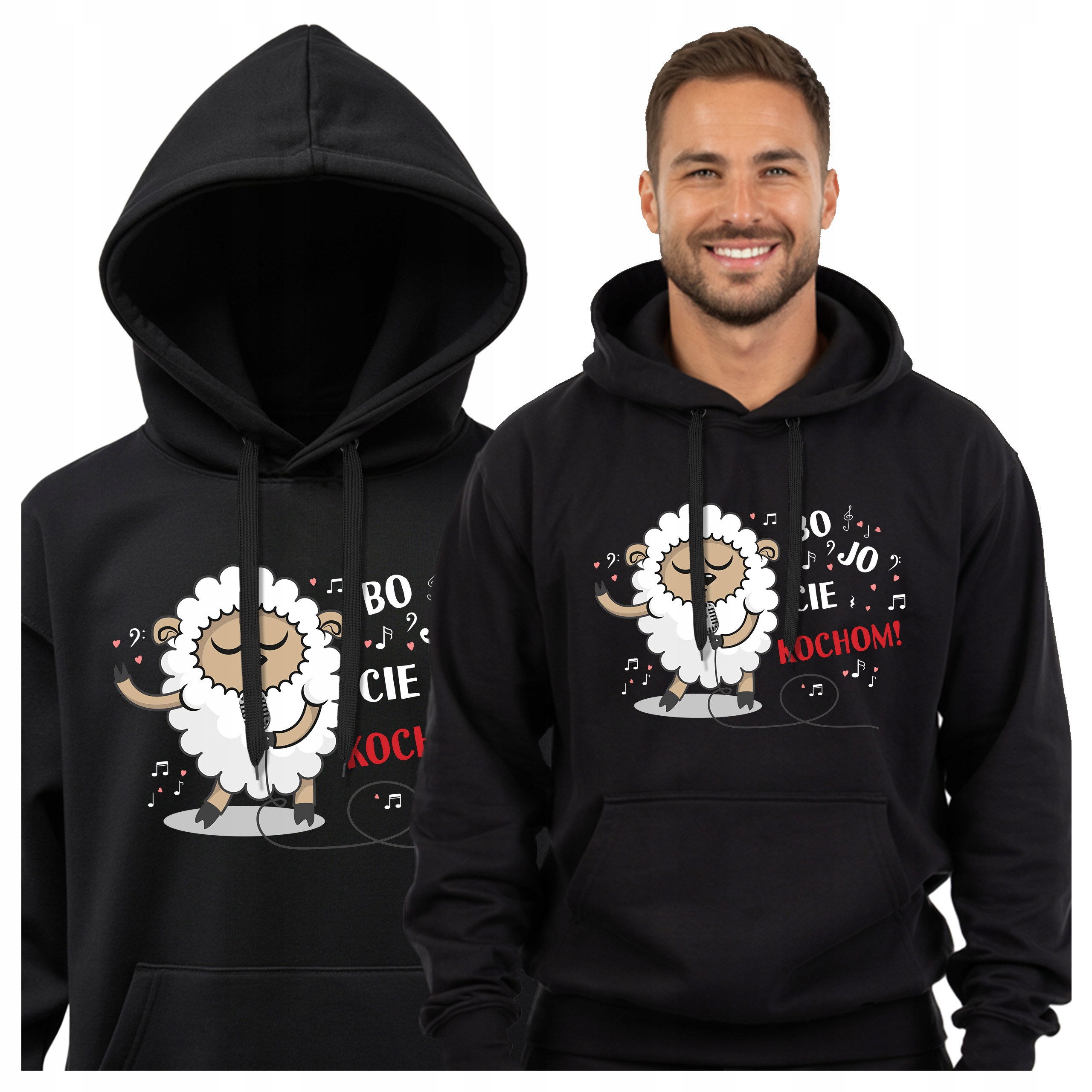 Mikina s Ovečkou pánská s kapucí Vtipným Nápisem Na Dárek Valentýnský 3XL