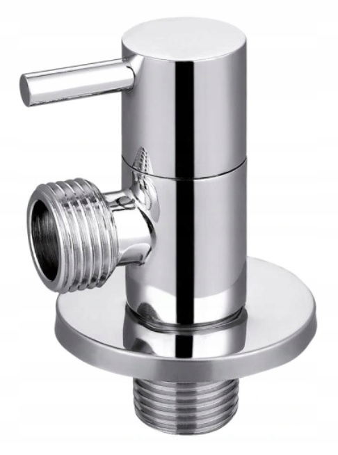 ZAWÓR KUREK KĄTOWY DO UMYWALKI BATERII Z GŁOWICĄ CERAMICZNĄ 1/2x3/8 CHROM