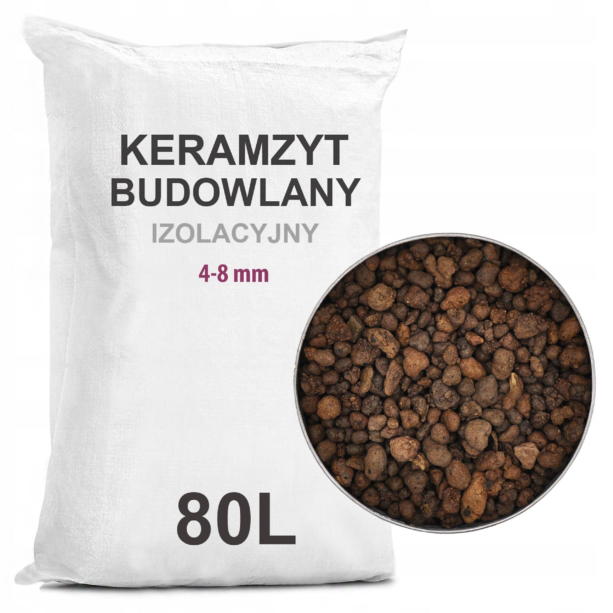 

Keramzyt Izolacyjny Budowlany Izolacja Dachów 80L