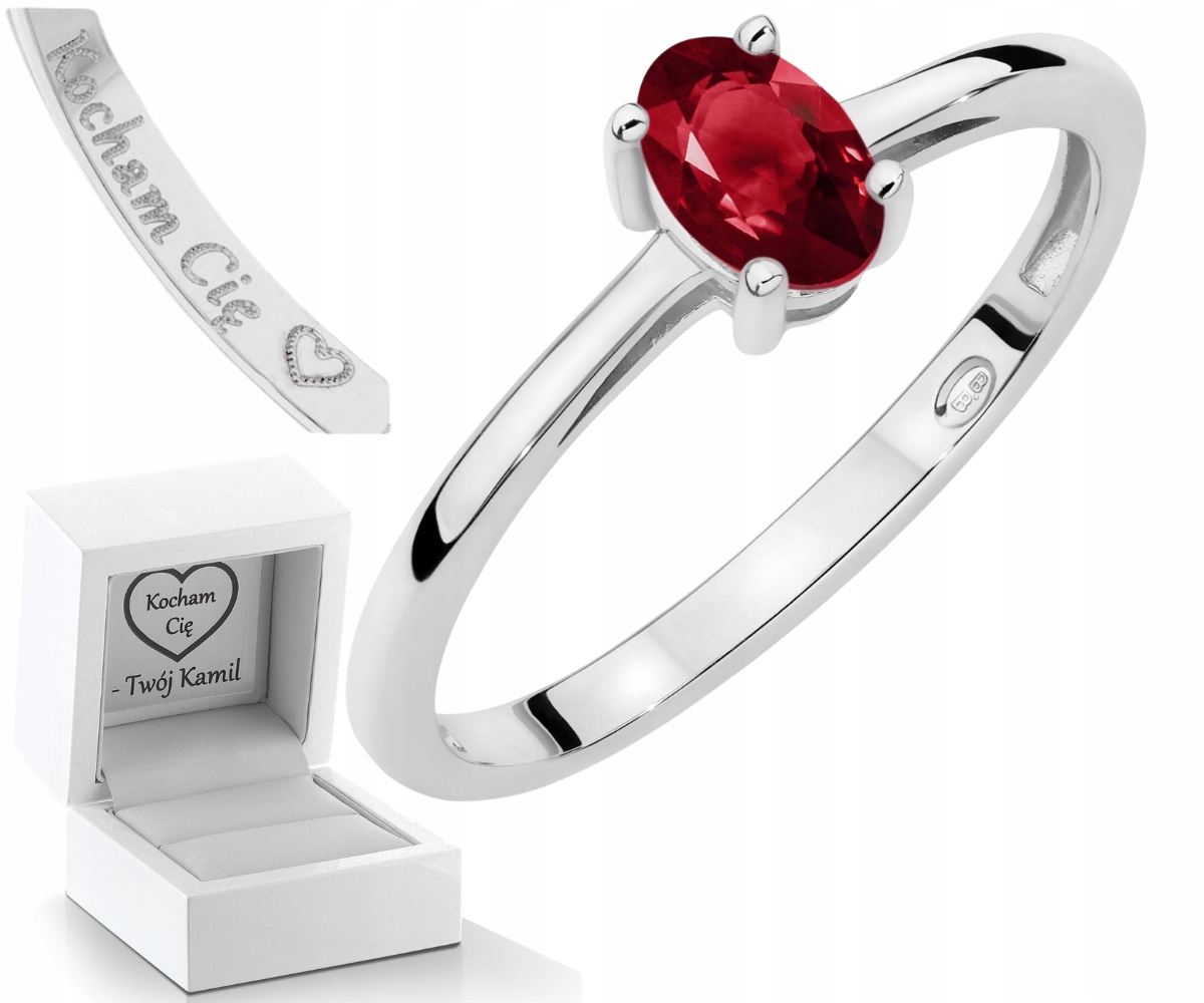 Bílé Zlato Prstýnek S Granátem Zlato 585 Elegantní A Moderní
