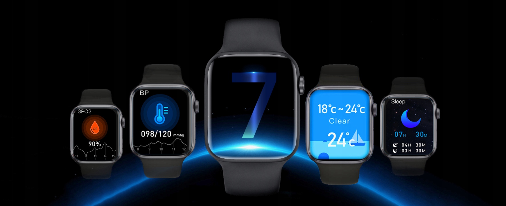ZEGAREK SPORT SMART WATCH SMARTWATCH ROZMOWY POŁĄCZENIA SMART 7 EKG IP67 Model inny