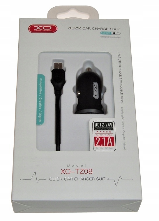 

Ładowarka Samochodowa 2.1A do Nokia + kabel Typ C