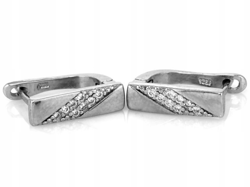 Stříbrné náušnice 925 elegantní plechy 2,47 g pro módní ženu