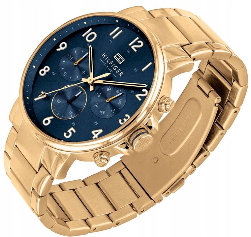 Zlaté Pánské Hodinky Tommy Hilfiger 1710384 Daniel Gold Multidata Box