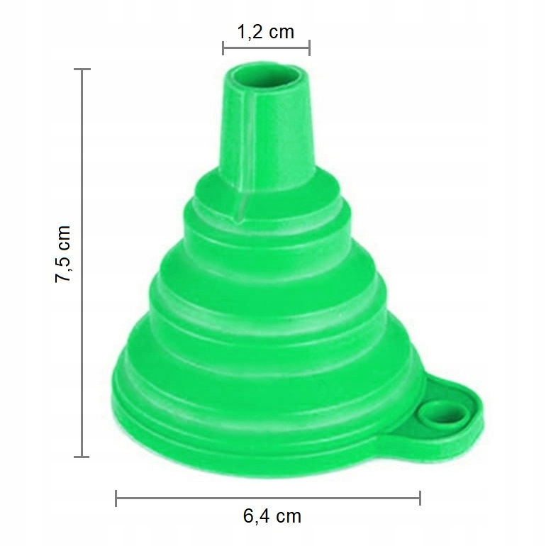OKRĄGŁY SILIKONOWY LEJEK KUCHENNY SKŁADANY HARMONIJKA Marka 7&7
