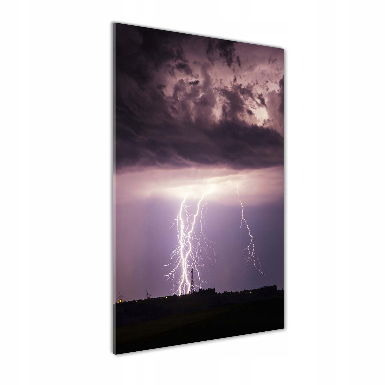 

Foto obraz na szkle Burza z piorunami 70x140 cm