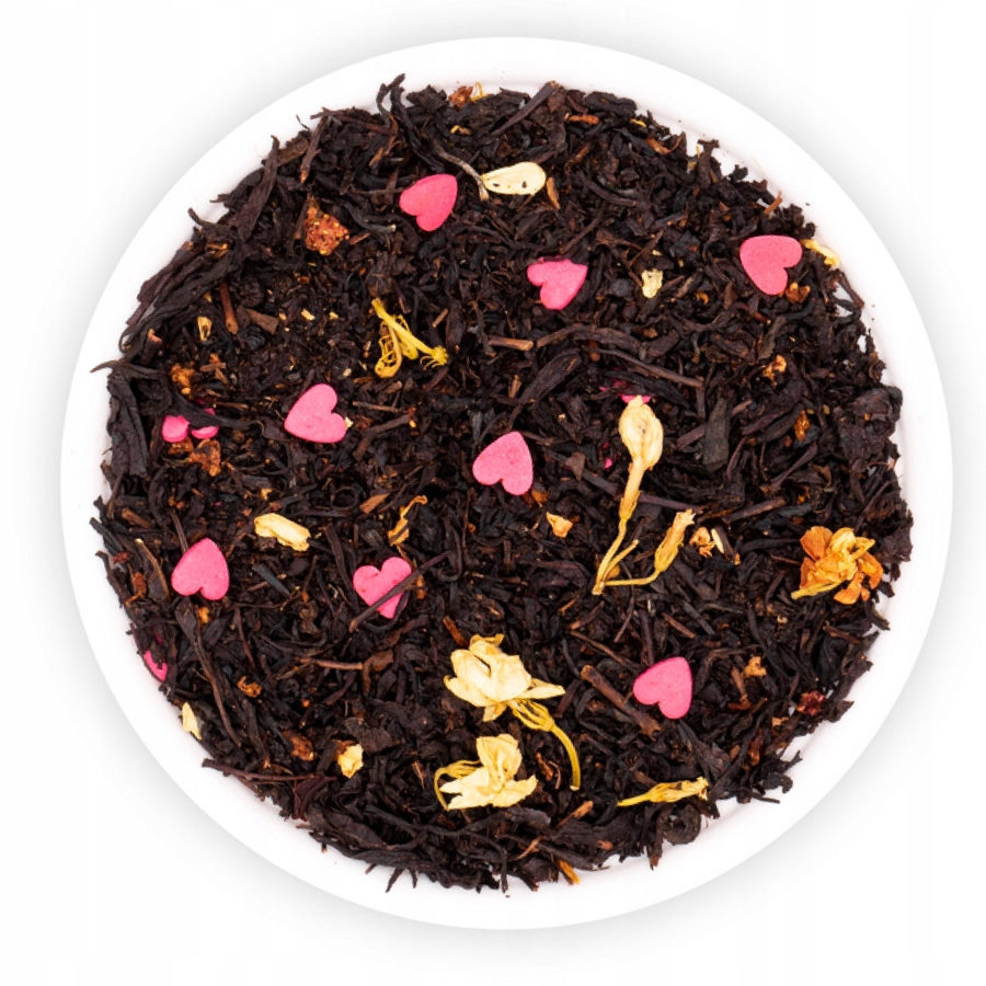 Čaj Černý Listový Jahoda Jasmín Srdíčka Verona Teaverso 1000 G