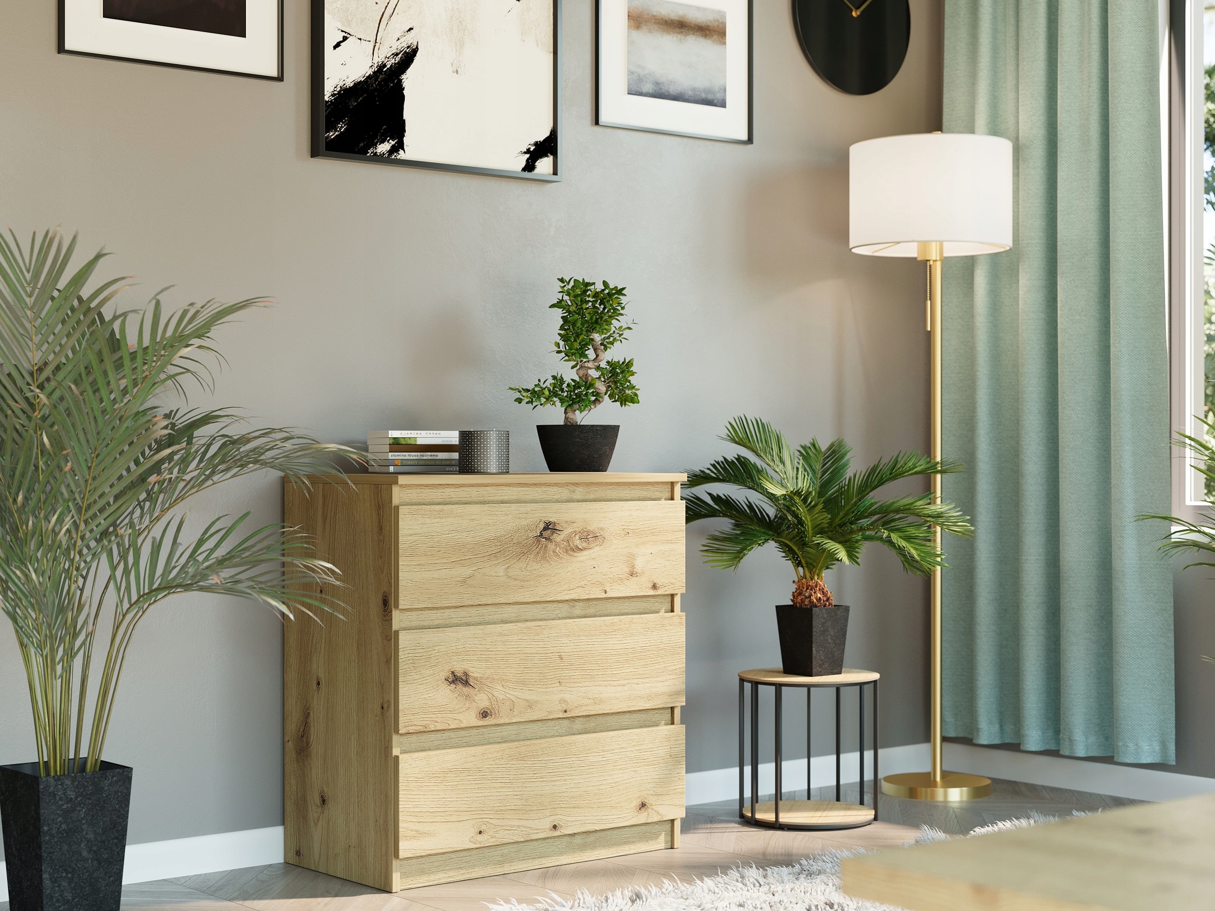 Modna DUŻA KOMODA 3 SZUFLAD SZAFKA PL R-3 ARTISAN