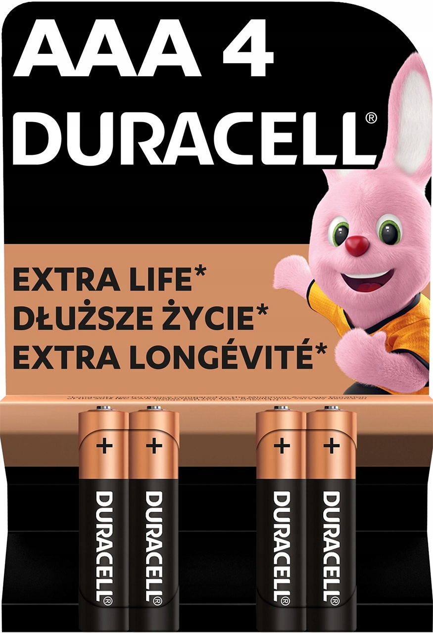 

4x Bateria Baterie Alkaliczna Duracell LR03 Aaa R3