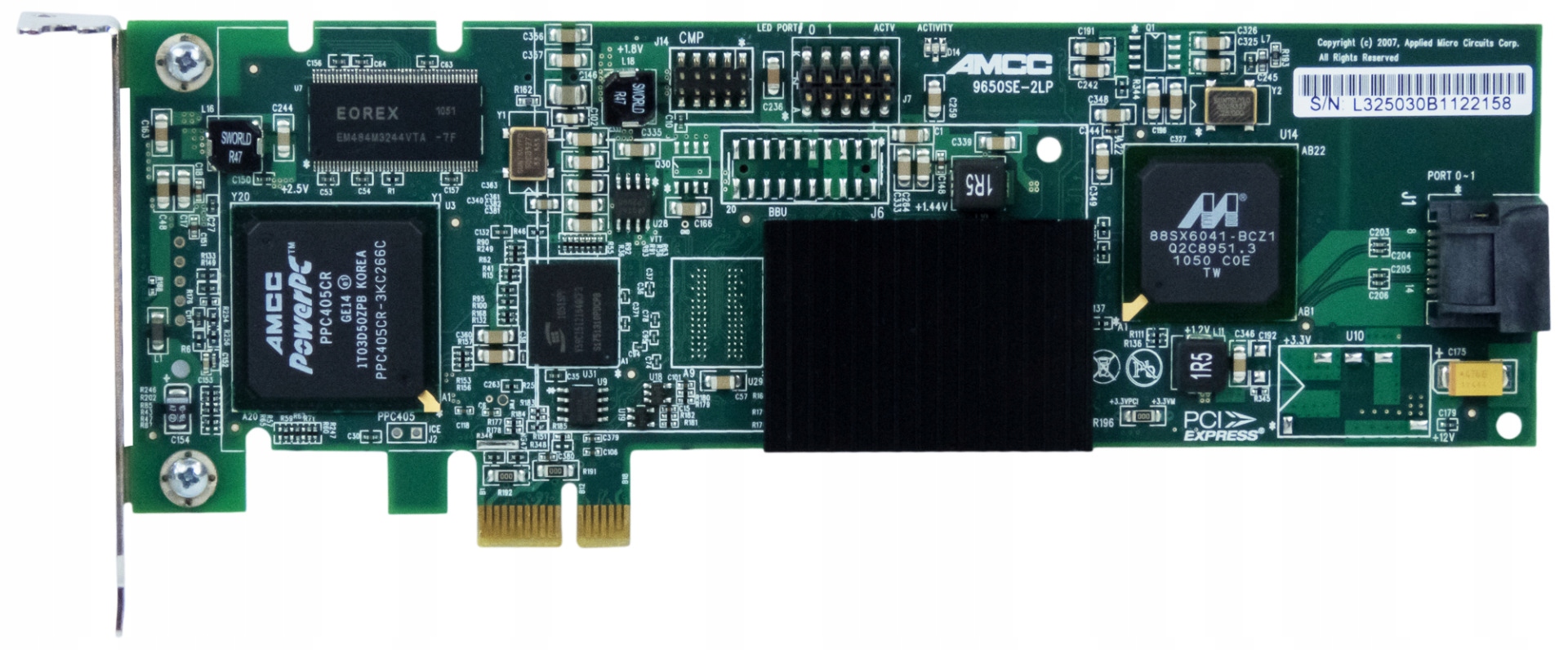 3WARE 9650SE-2LP 2x Sata 3Gbps Raid 128MB PCIe Lp