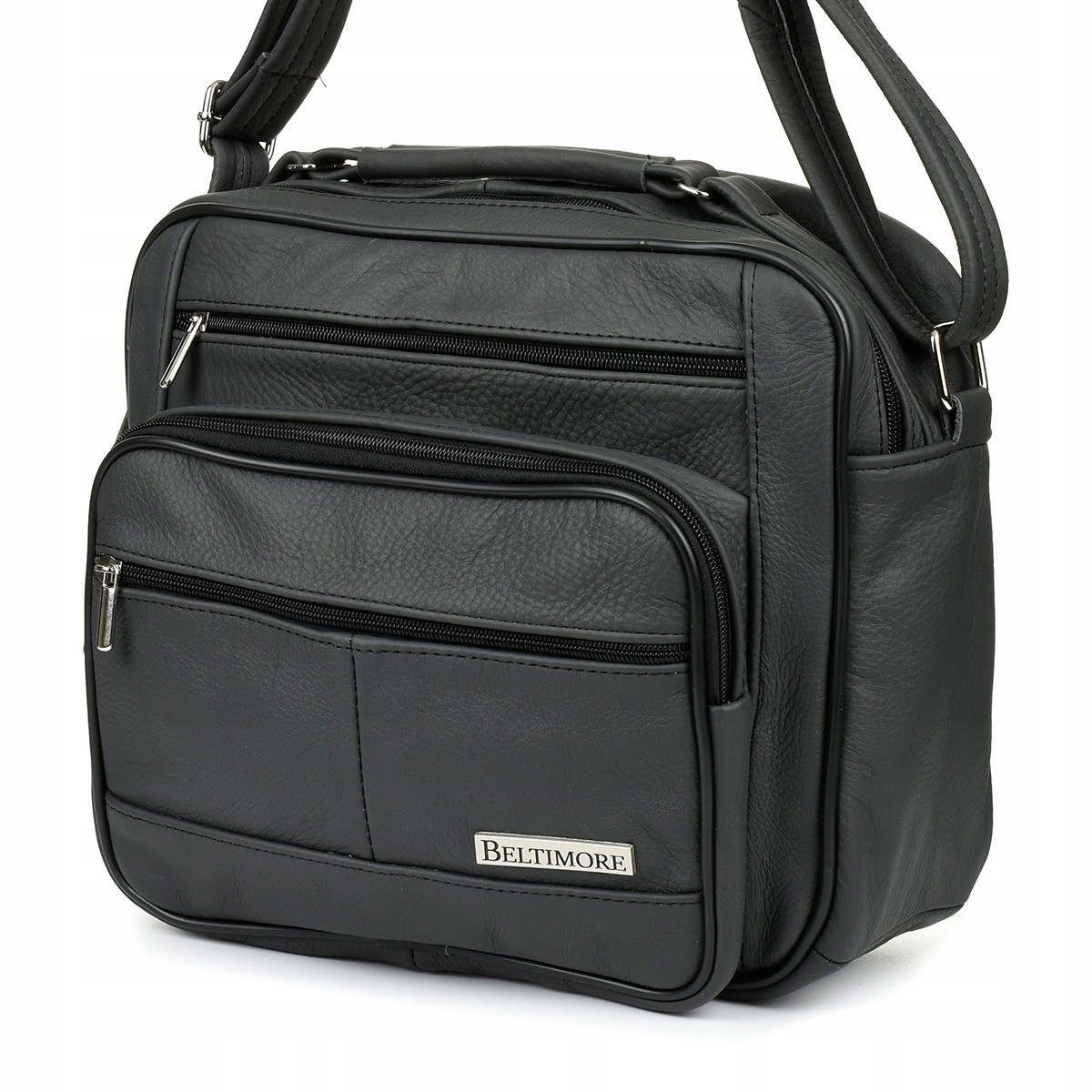 Pánská kožená taška do práce z kůže Beltimore, klasická, prostorná přes rameno