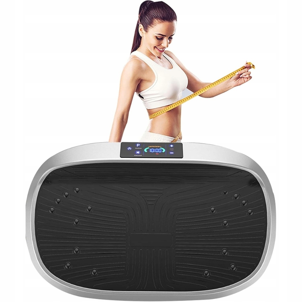 Vibrační deska s odporovými pásy – pro cvičení celého těla, 99 úrovní