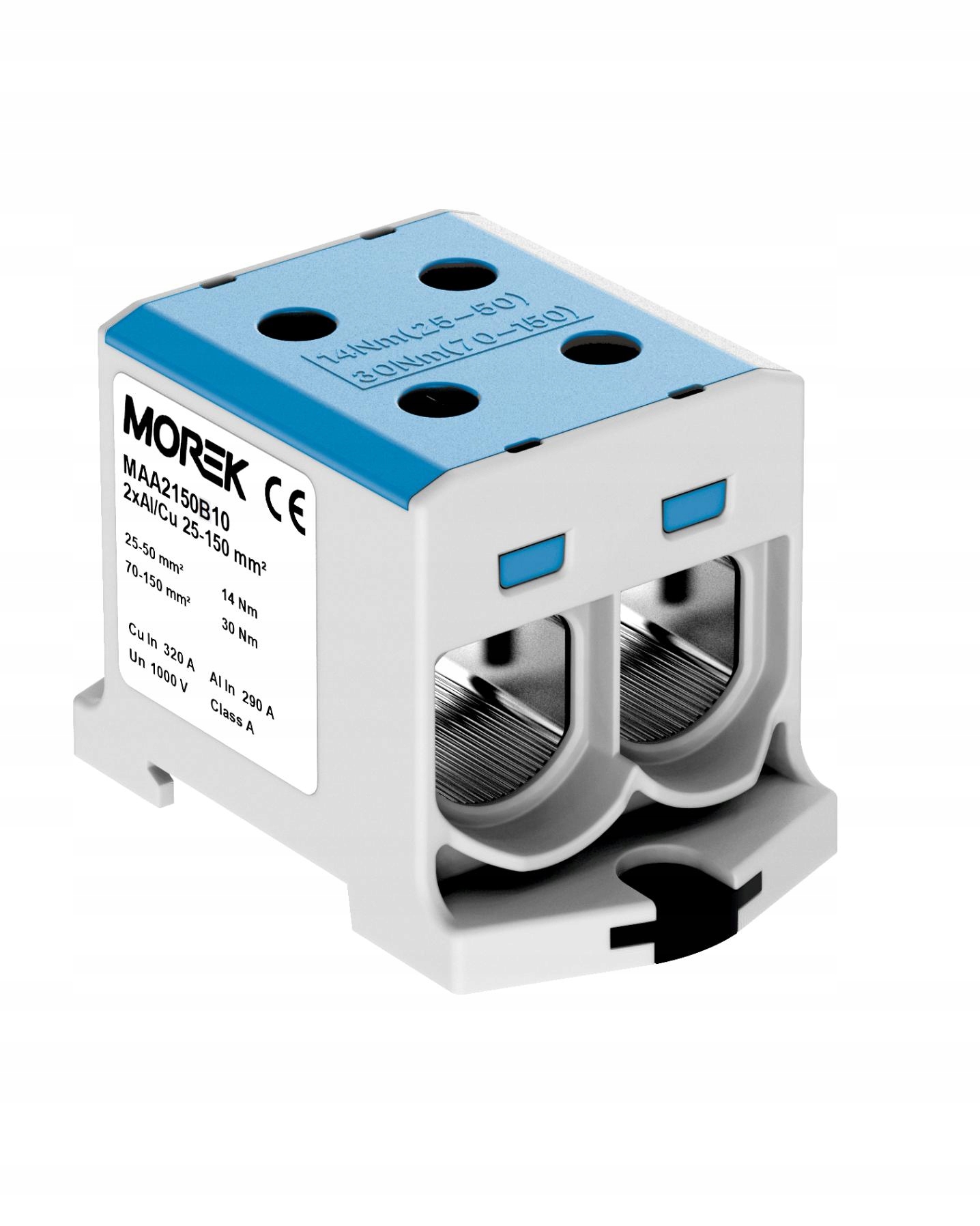 Dvojitá spojka modrá 2 x 25-150 mm Morek MAA2150B10