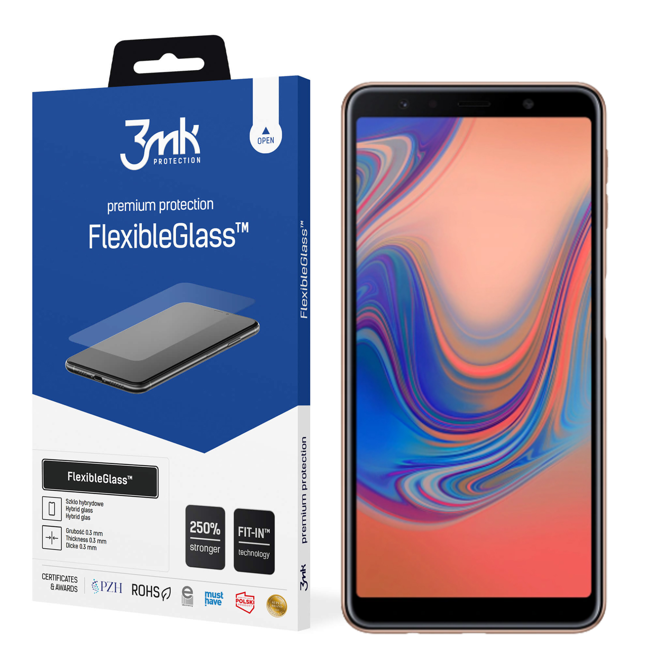 

Szkło 3MK FlexibleGlass do Samsung A7 2018
