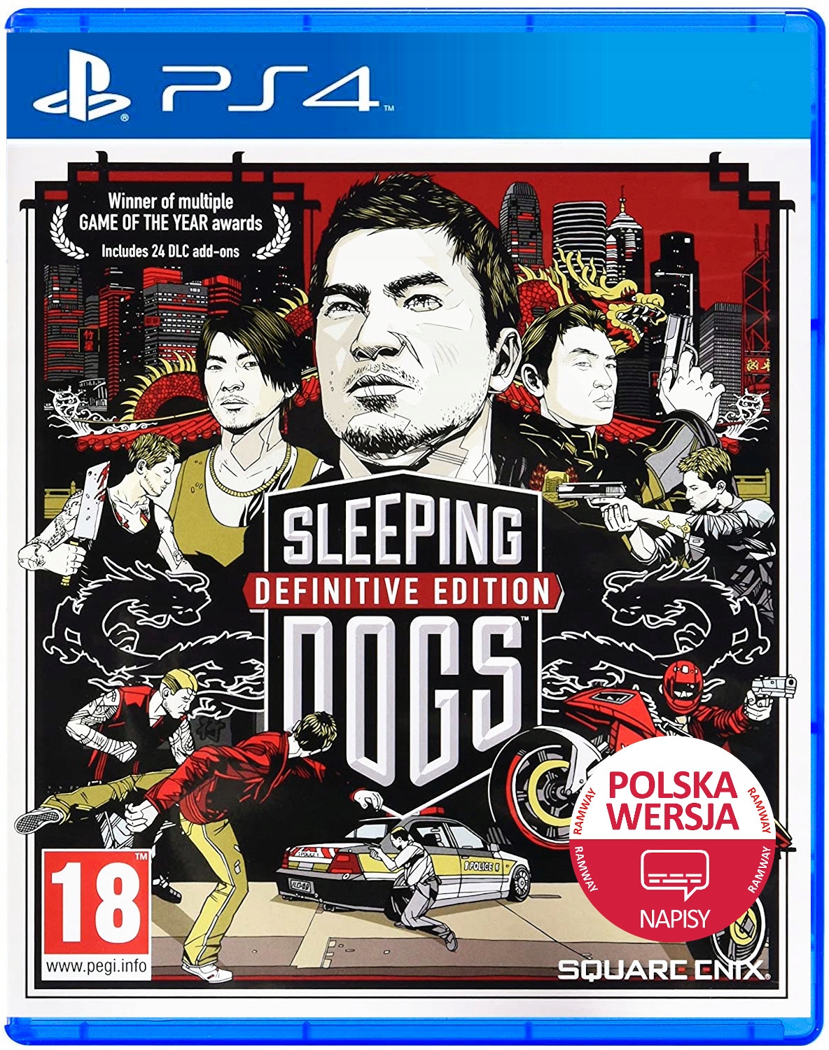 Sleeping Dogs Edycja Definitive PL PS4 PS5 Płyta Akcja Hongkong + DLC