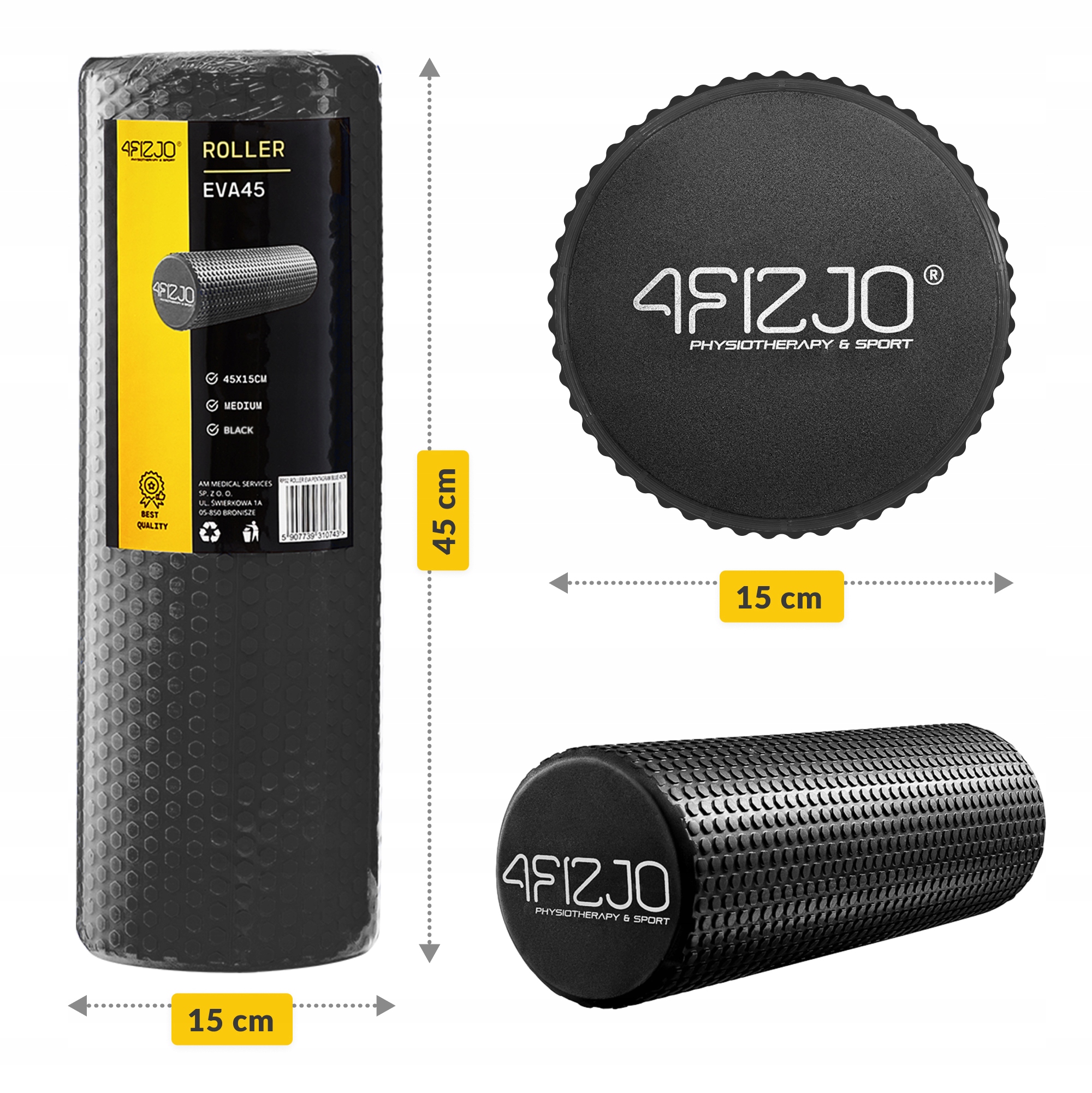 ROLLER DO MASAŻU ĆWICZEŃ WAŁEK CROSSFIT MASAŻER 45 Kod producenta 5201058656002