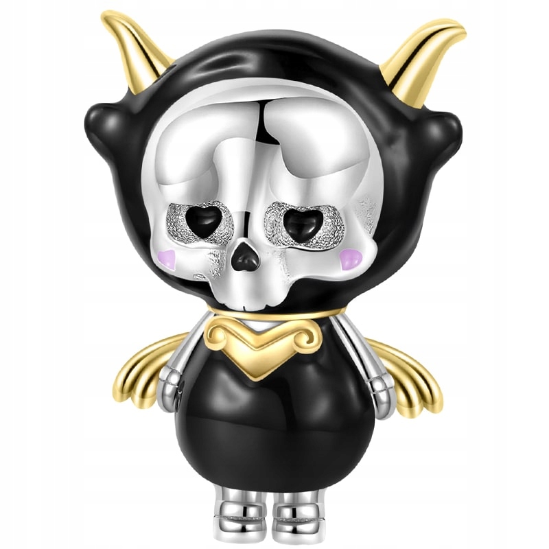 2 x Charms Přívěsek Čertík Lebka Stříbro 925 Charmsy Trusky