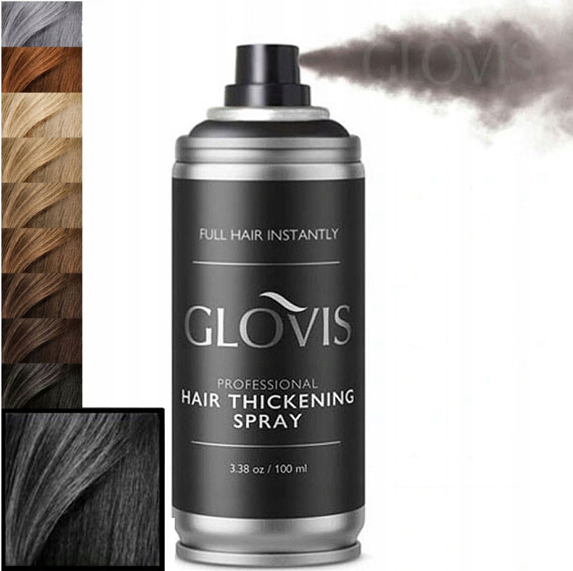 Glovis Thickener Černý 100 ml Mikrovlákna ve spreji Zahušťující vlasy
