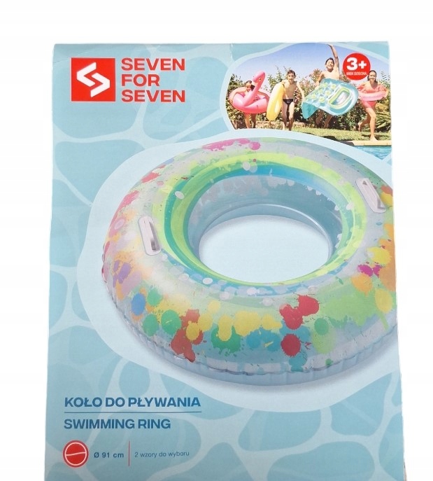 Duże Koło do pływania z uchwytami Seven for Seven 91 cm