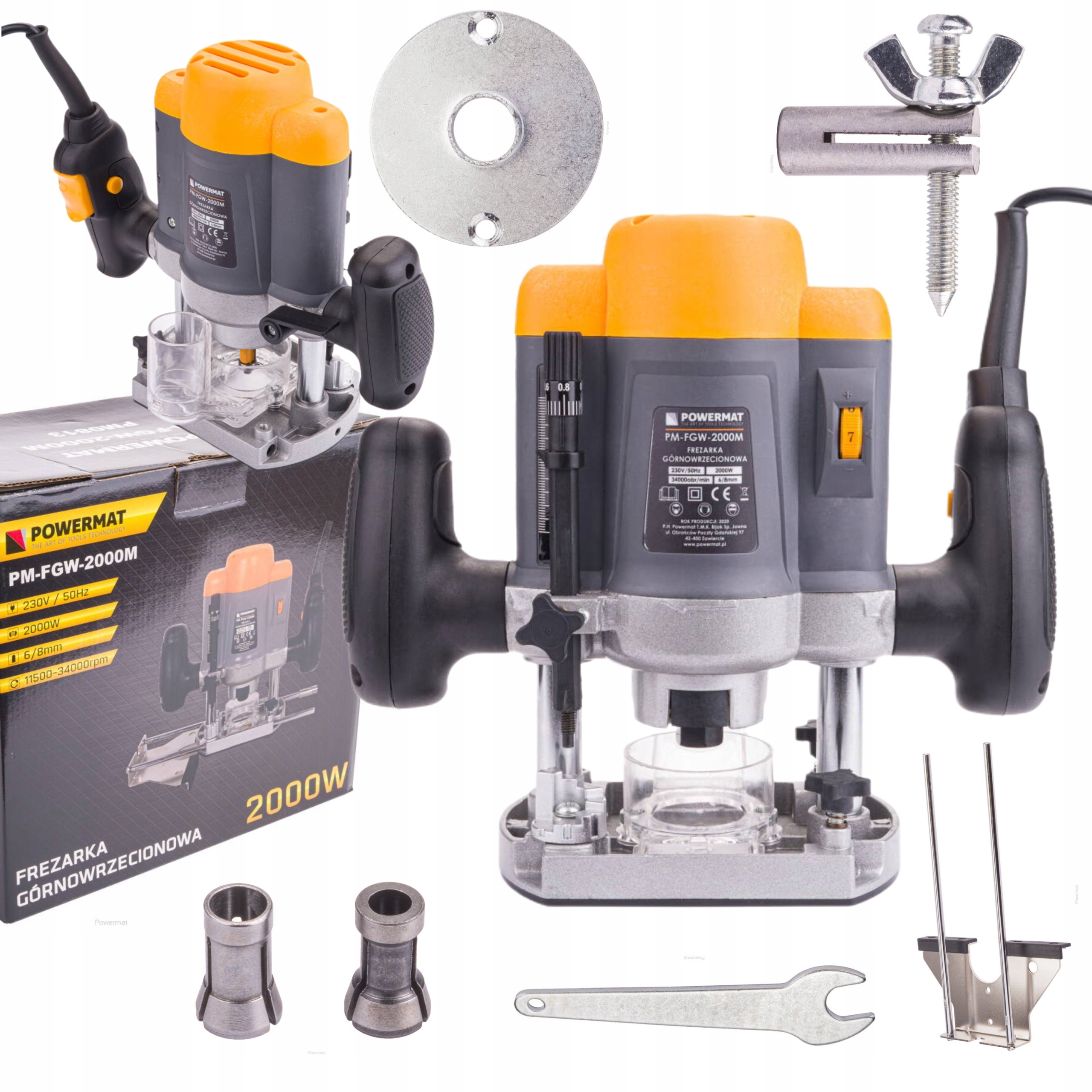 FREZARKA GÓRNOWRZECIONOWA KRAWĘDZIOWA WYCINARKA 2000W 6/8mm REGULACJA