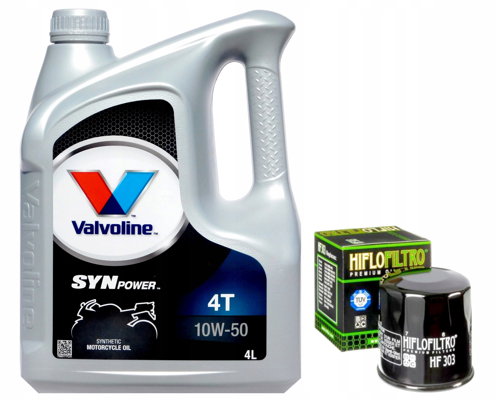 Valvoline SynPower 4T 10W50 4L Motocyklowy Filtr Oleju HifloFiltro HF303