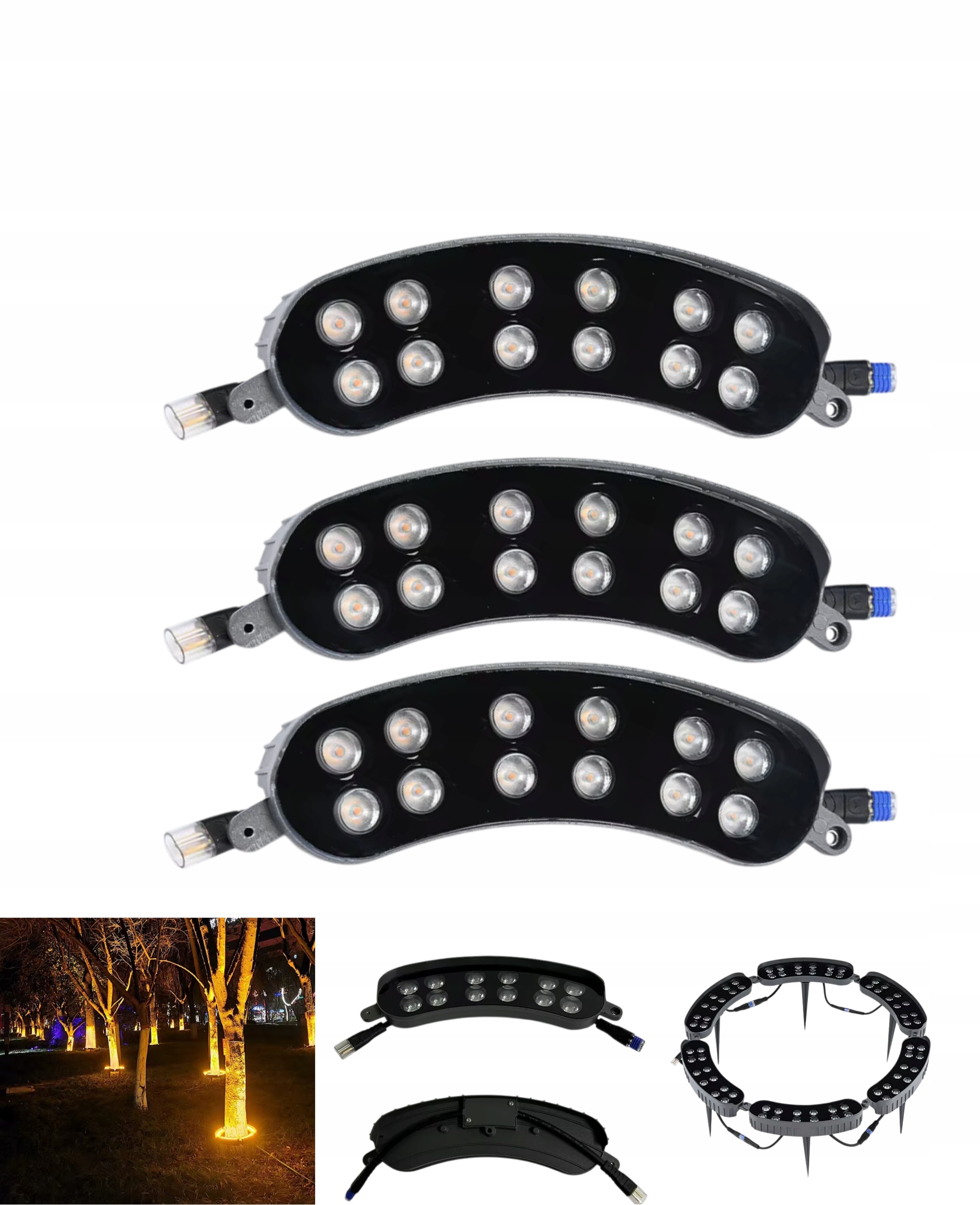 Modulárna Led lampa s podsvietením pre stromy 12W 24V IP65 teplá 3000K 3ks