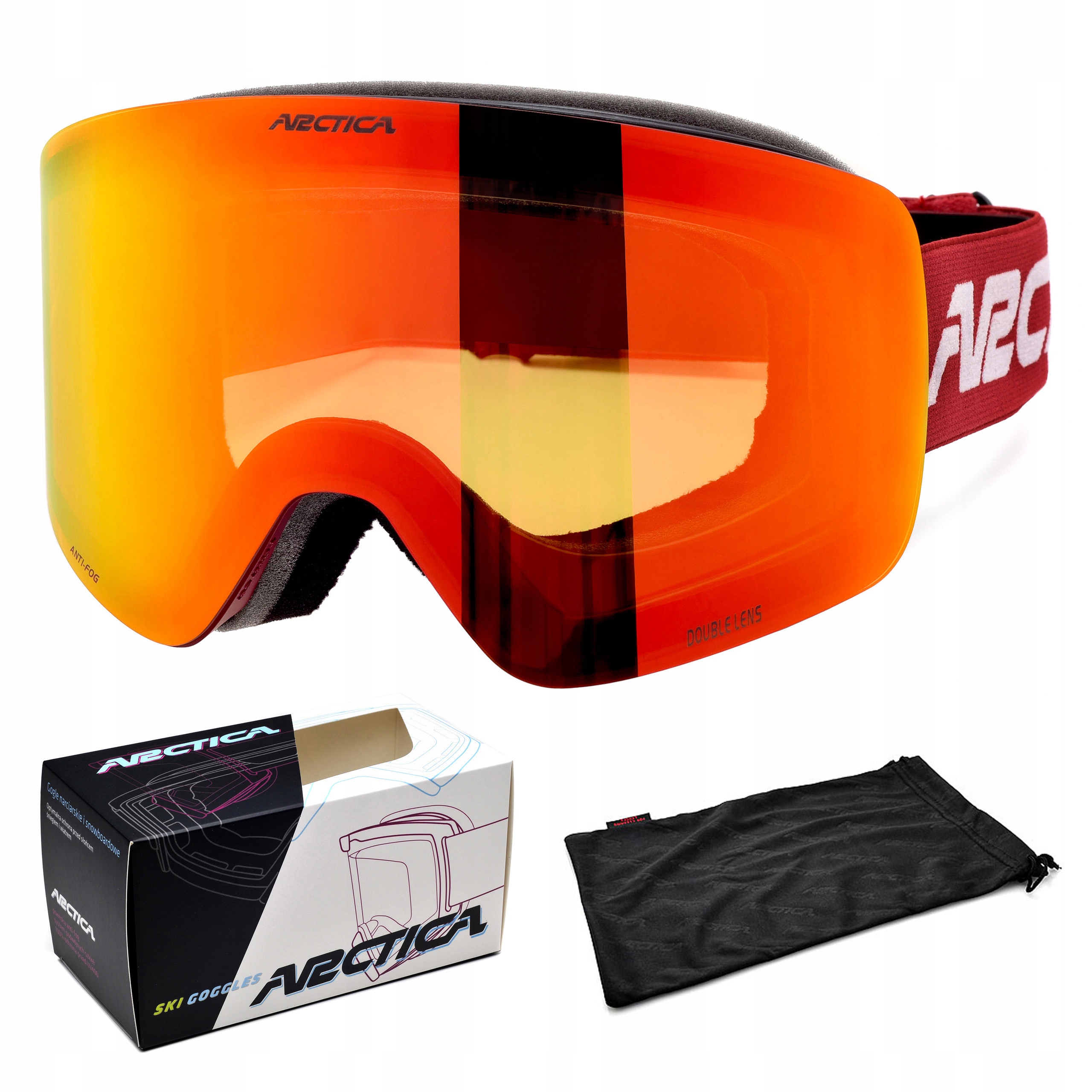 Lyžařské Brýle Arctica G-122A Nepárové S Dvojitým Sklem, Bezrámečkové