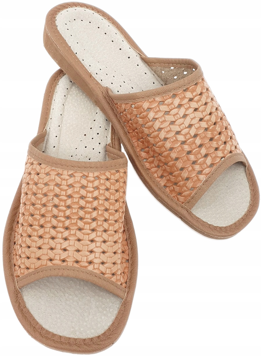 

Kapcie Pantofle Damskie Laczki Odkryte Domowe *37*