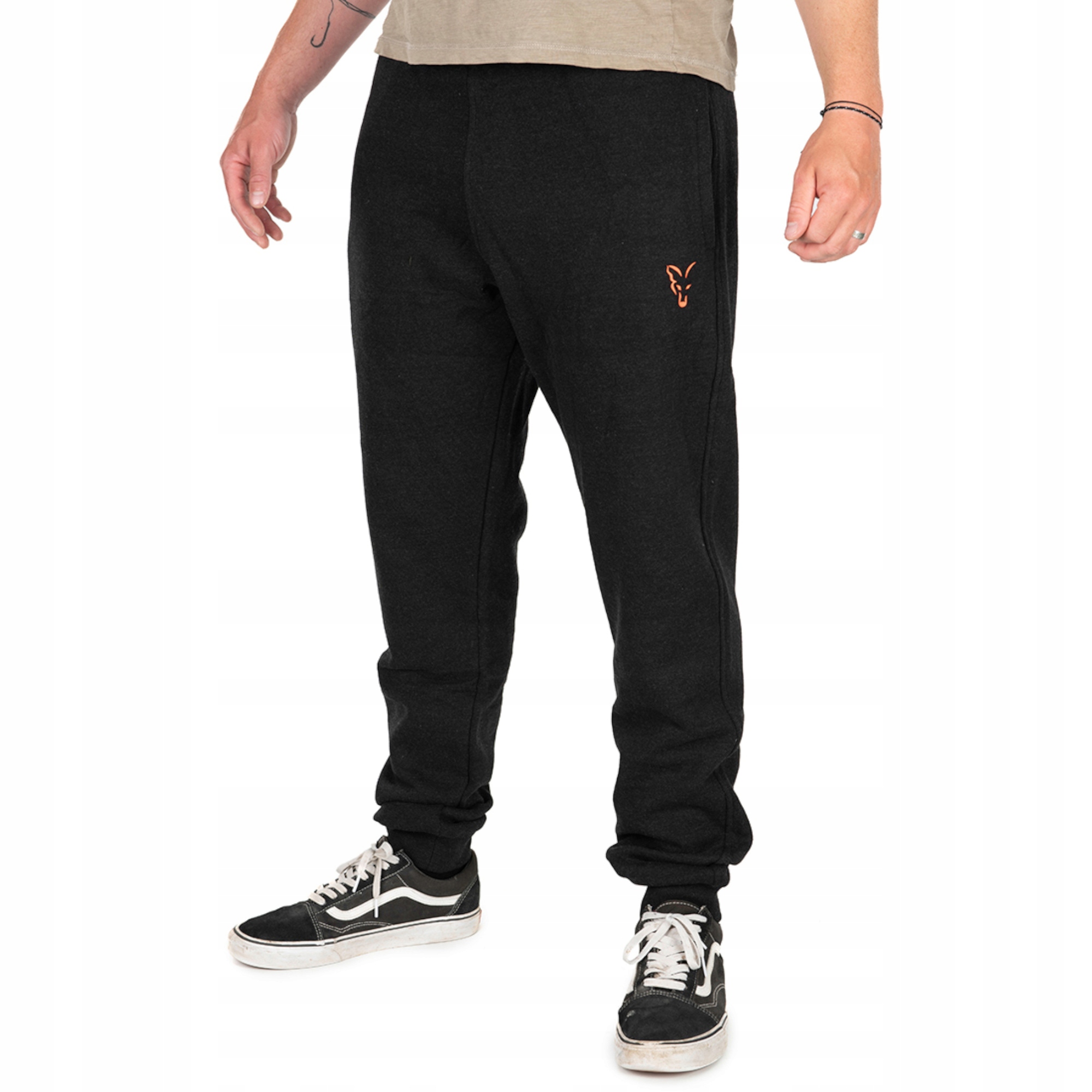 Rybářské kalhoty Fox Joggers Black Orange vel. M