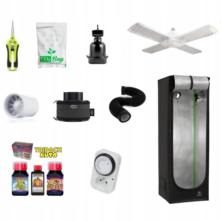 Sada pro pěstování Growbox Herbgarden 60x60x180 cm Led lampa Agrolite 120 W