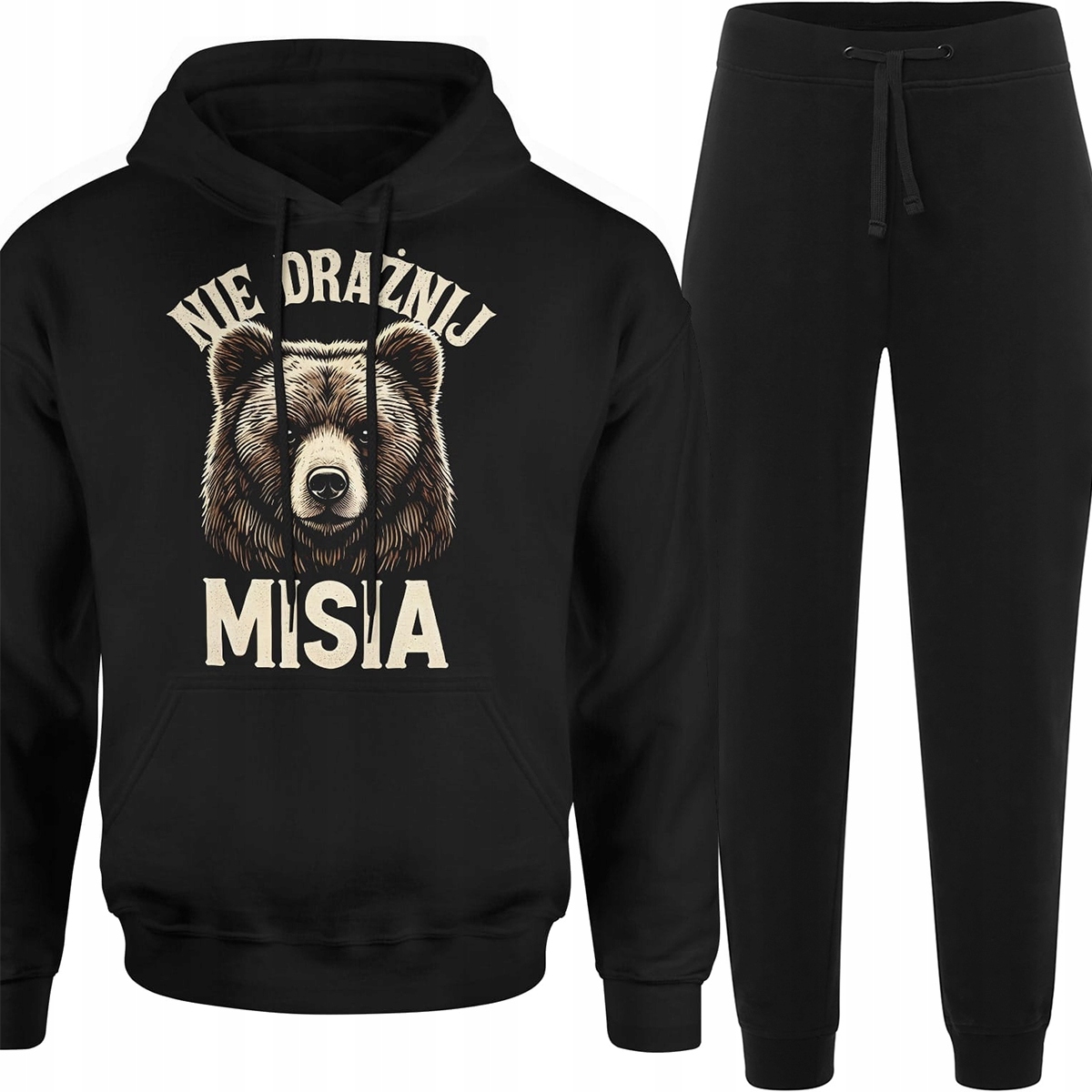 Teplákovka Pánský Komplet Pánské Tepláky Mikina S Potiskem Nedrážděte Medvídka M