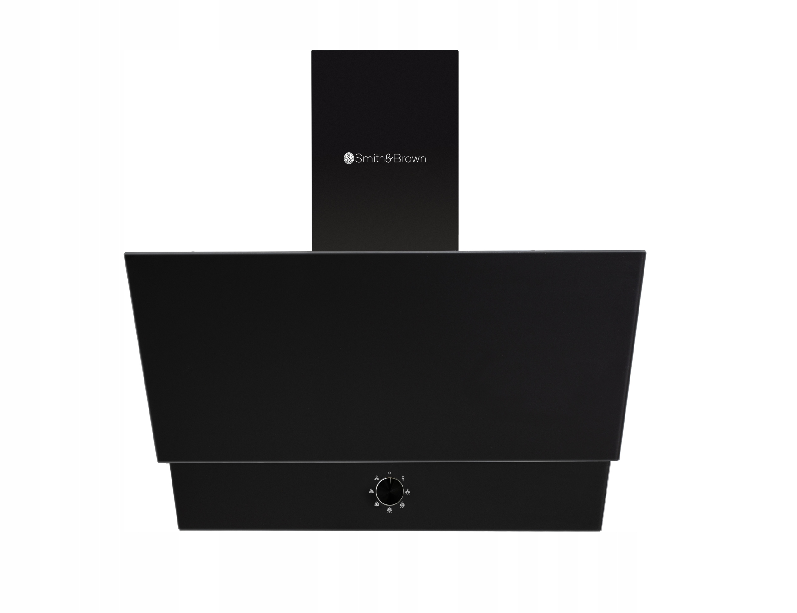 Okap kuchenny kominowy 60 cm Smith&Brown SHCS-652-B3 czarne szkło