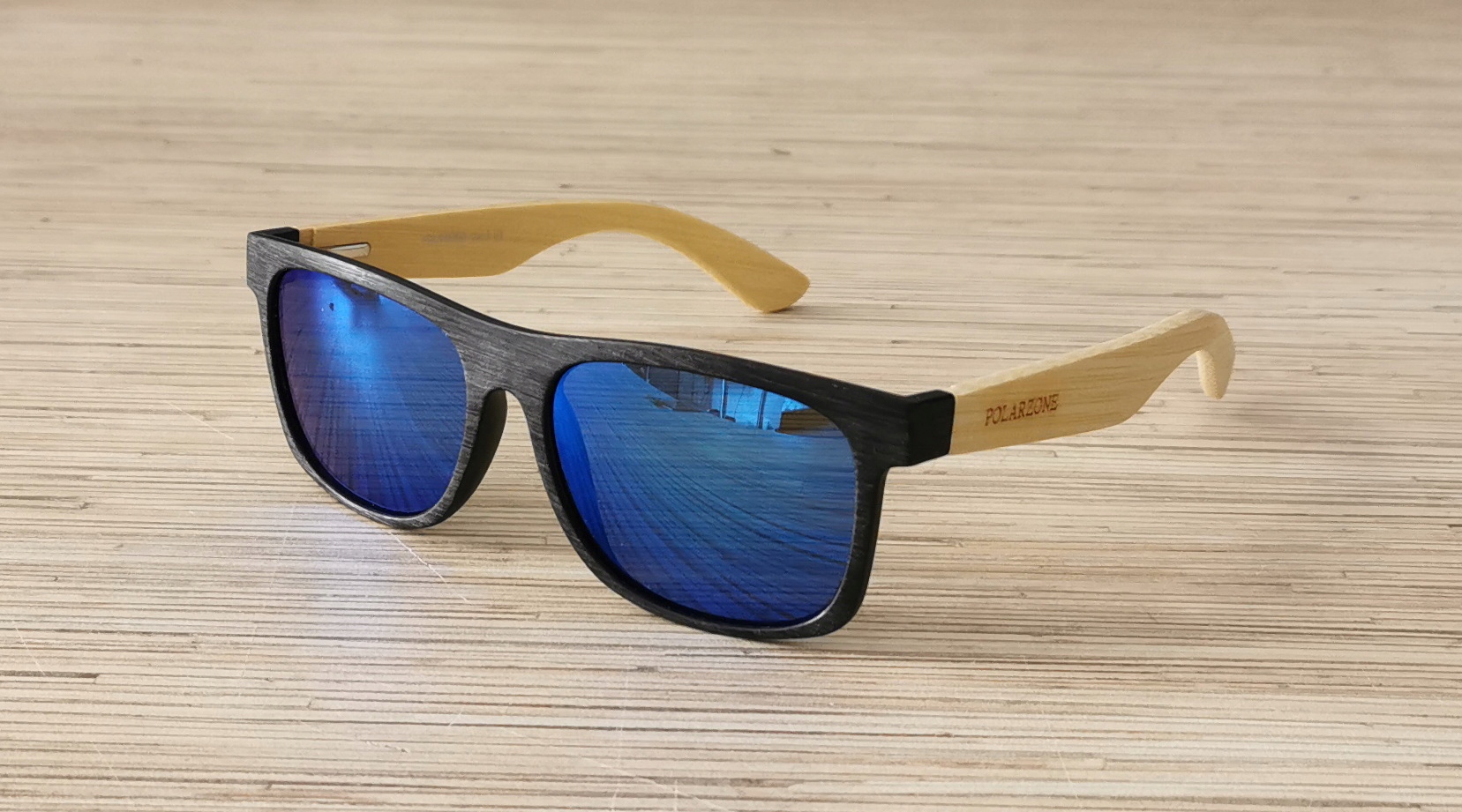 OKULARY PRZECIWSŁONECZNE MĘSKIE Z POLARYZACJĄ UV400 DREWNIANE POLARZONE Fason nerdy