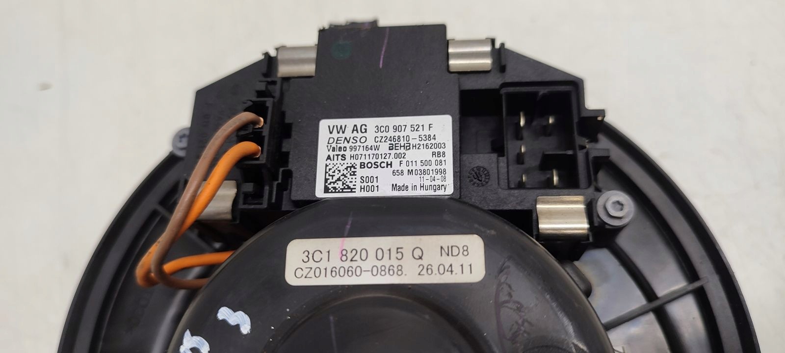 heating fan air conditioning devices VW Golf VI plus